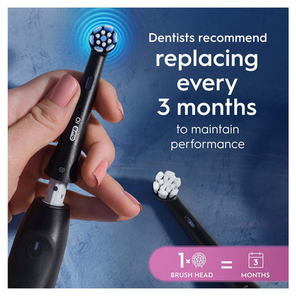 Toothbrush Heads, Gentle Care, Black, 4-Pack