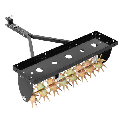 Tow-Behind Lawn Aerator, 32-Inch, Universal Hitch Tray