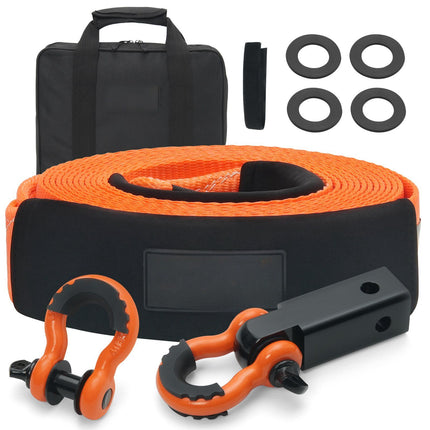 Tow Strap Recovery Kit 3 In x 30 Ft, 36,000 Lb, Shackles