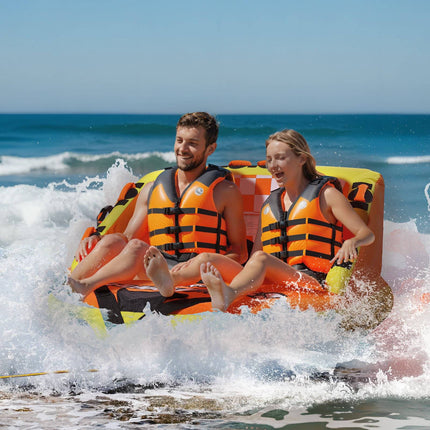 Towable Tube For Boating, 1-2 Riders, Backrest, 340 lb