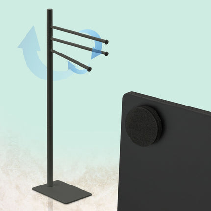 Towel Rack, 3-Bar Stainless Steel, Freestanding