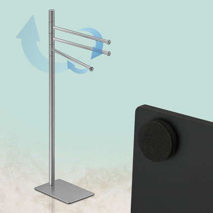 Towel Rack, 3 Bars, Stainless Steel, Freestanding