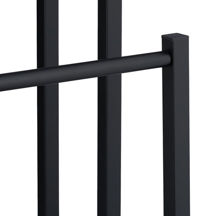 Towel Rack with 3 Bars and Wood-Effect Shelf