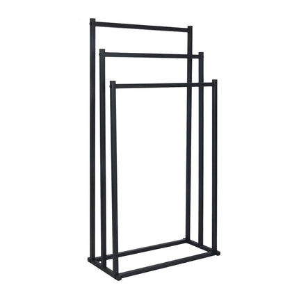 Towel Rack with 3 Metal Rods – Freestanding Design