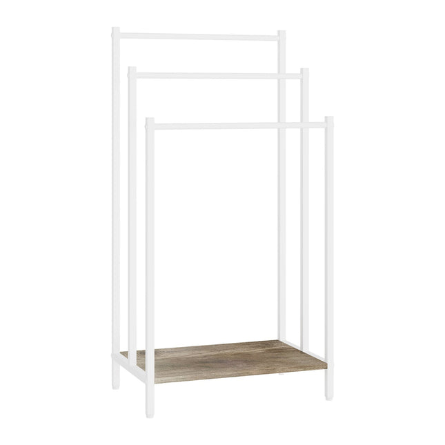 Towel Rack with Shelf – Freestanding, Metal Frame