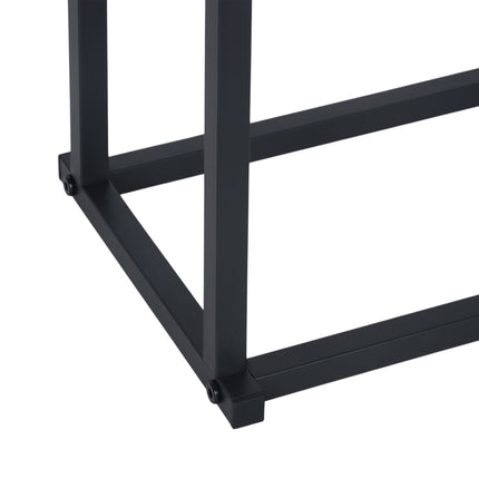 Towel Stand with 2 Bars – Metal & Bamboo