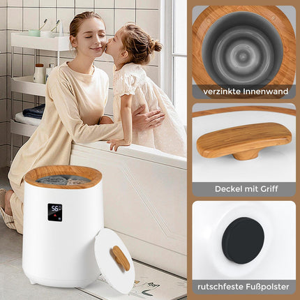 Towel Warmer with LED Display, 18L Capacity, White