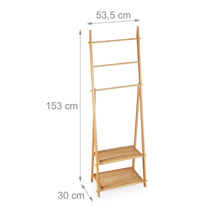Towel hanger bamboo 3 bars