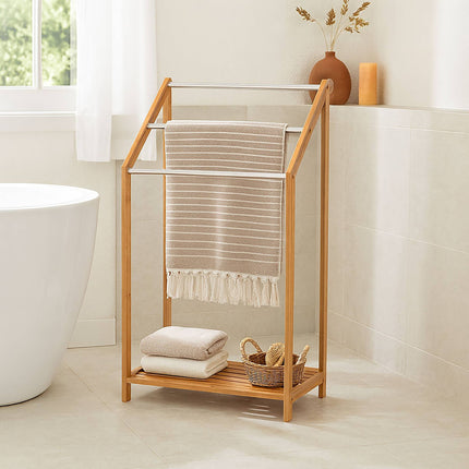 Towel hanger bamboo 3 bars