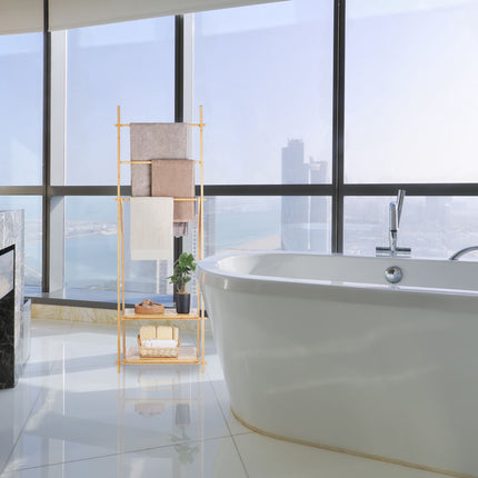 Towel hanger bamboo 3 bars
