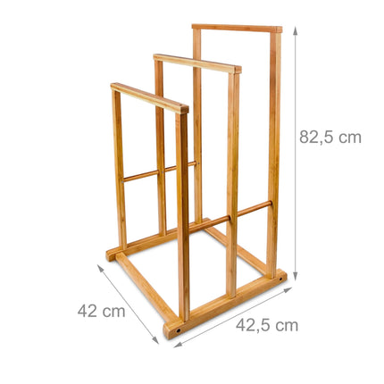 Towel hanger bamboo three bars
