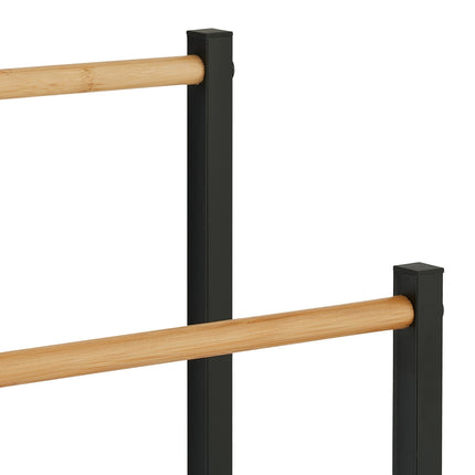Towel rack with 2 rails