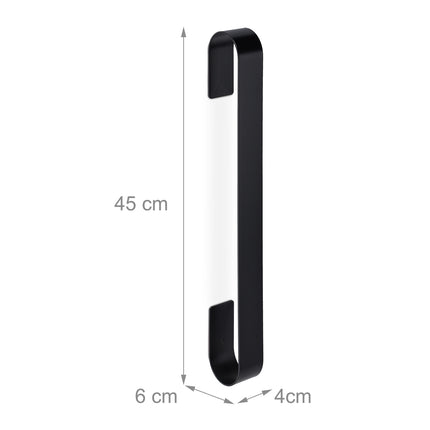 Towel rail stainless steel black