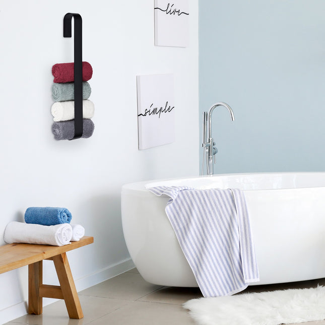Towel rail stainless steel black