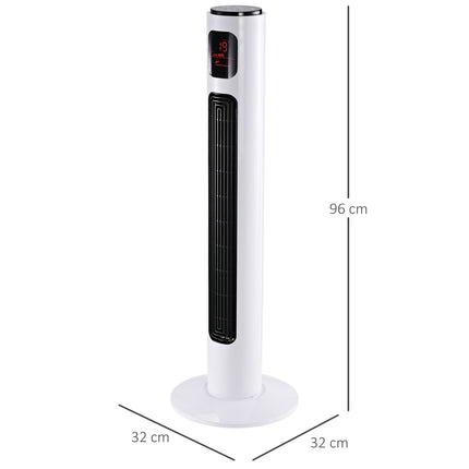 Oscillating tower fan, 96 cm height, 3 positions, 45W power
