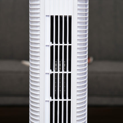 Tower fan with 70° oscillation, 78.5 cm, 50W power, 3 speeds, white