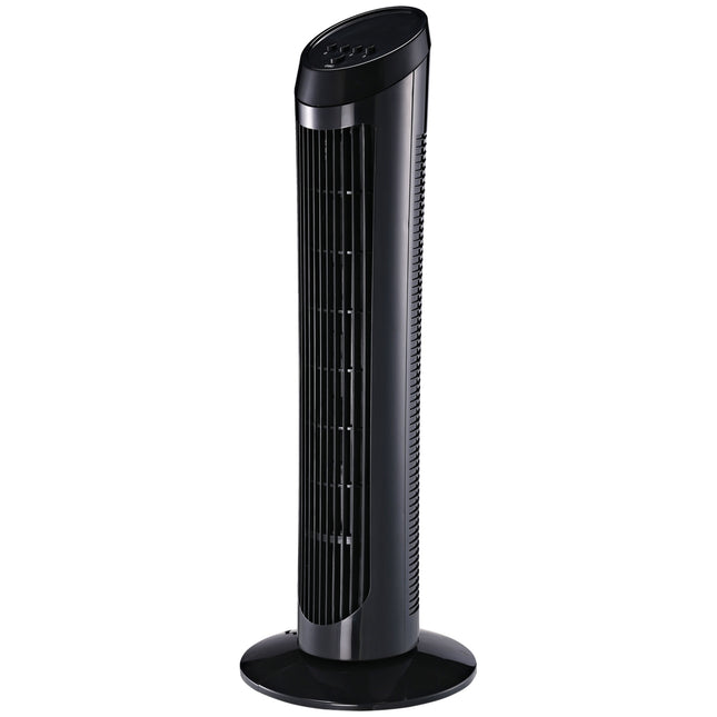 Tower pedestal fan, 3 speeds, 70° oscillation, 45W, black