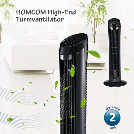 Tower pedestal fan, 3 speeds, 70° oscillation, 45W, black