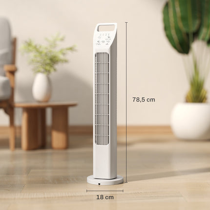 Tower Fan with Remote, 3 Speeds, 3 Modes, Timer