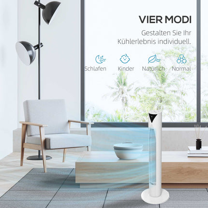 Tower Fan with Remote, 3 Speeds, 70 Oscillation