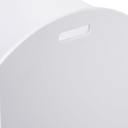 Storage box for children's toys, white MDF, safety hinge