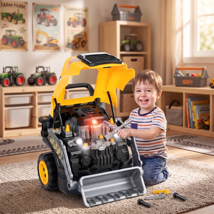 Toy Excavator Repair Set with Lights & Sound, 68 Pieces