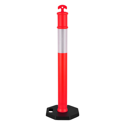 Traffic Delineator Posts 2-Pack, 1140mm, Reflective, Weighted Base