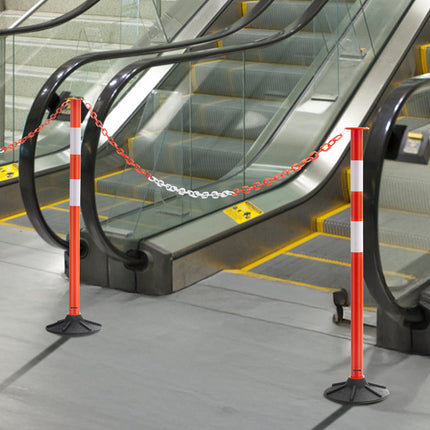 Traffic Delineator Posts, 2 Pack, 34 In, Reflective, Chain
