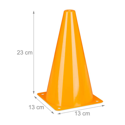 Traffic cone orange set at 16