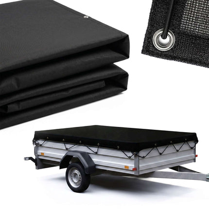 Trailer Cargo Net, Fine-Mesh, 2 x 3.5 m, Black