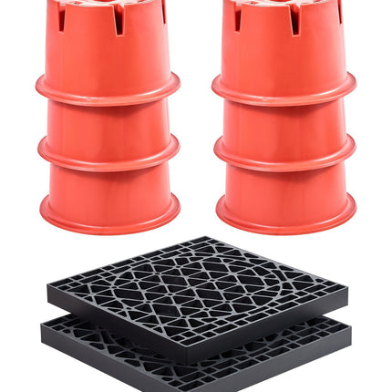 Trailer Jack Blocks Kit, 8-Piece, 8-Inch, 2000 lb