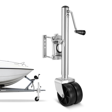 Trailer Jack with Dual Wheel, Swivel, 2000 lb, 15–27 in