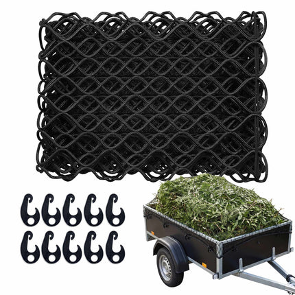 Trailer Net, Black, 1x2m, Durable PP Plastic