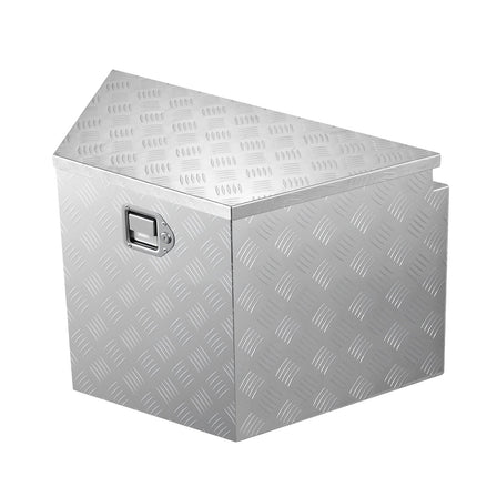 Trailer Tongue Tool Box, Aluminum, Lock and Keys, 29 In