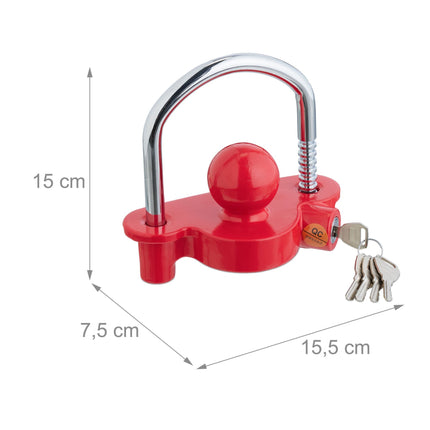 Trailer lock with 5 keys