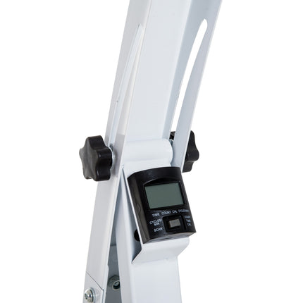 Training pedal trainer in steel for seniors, 40x42.5x100 cm, white