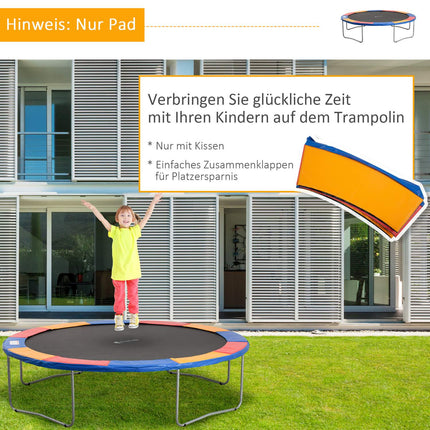 Trampoline Safety Net and Edge Guard, Colorful, 8-15 Ft