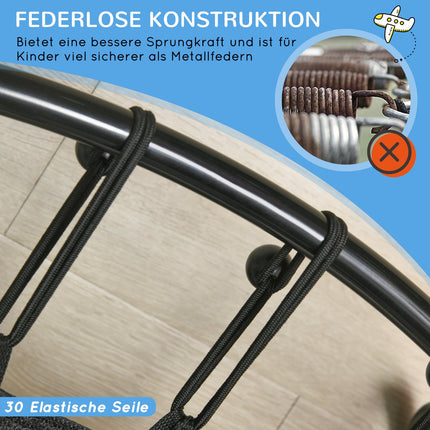 Children's trampoline with safety net & basketball hoop, 140 cm