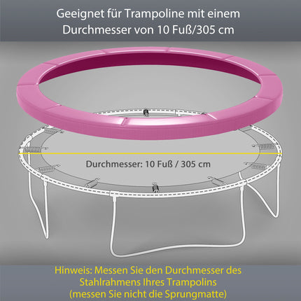 Trampoline Edge Cover, Waterproof, Tear-Resistant, Ø305 cm, Pink