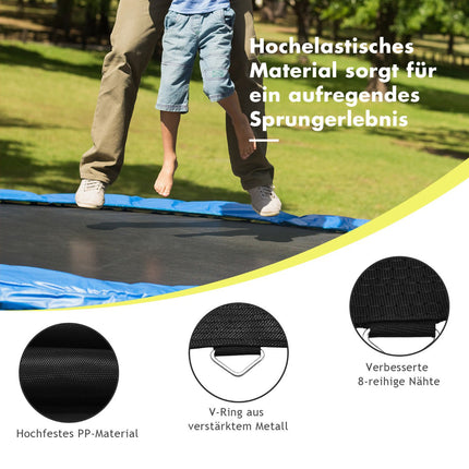 Trampoline Replacement Mat, 366 cm Frame, Black, Durable PP