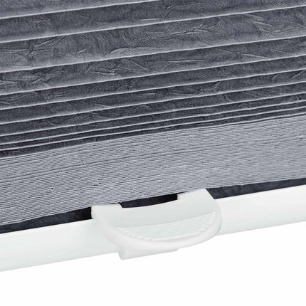 Translucent Grey Pleated Blinds – No Drill, Polyester