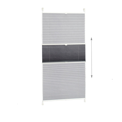 Translucent Grey Pleated Blinds – No Drill, Polyester