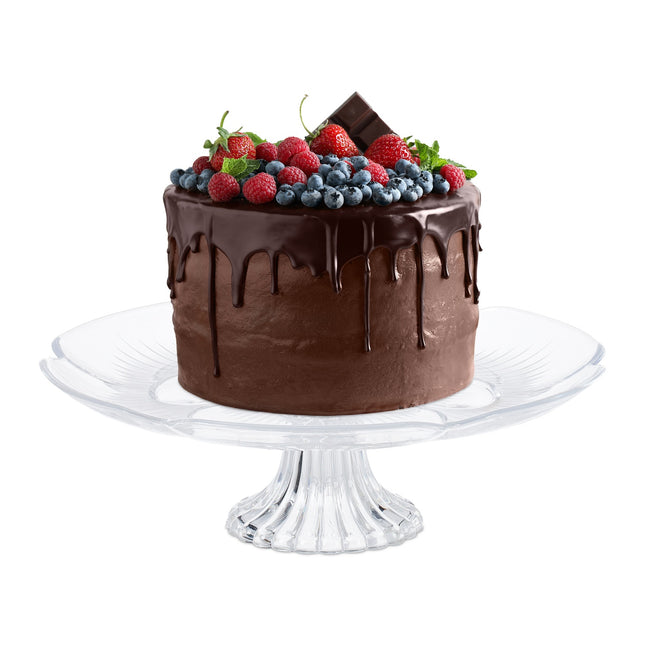 Transparent Cake Stand with Floral Design