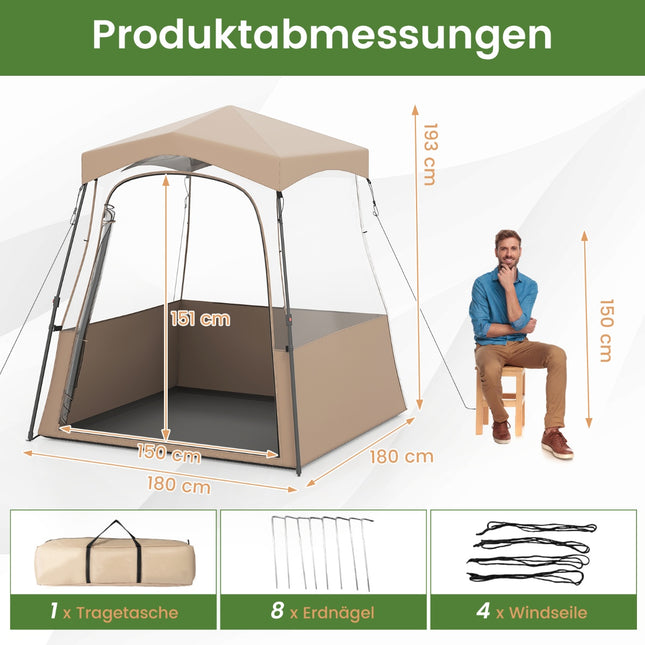 Transparent Outdoor Tent – 180x180x193 cm, Weatherproof, Portable