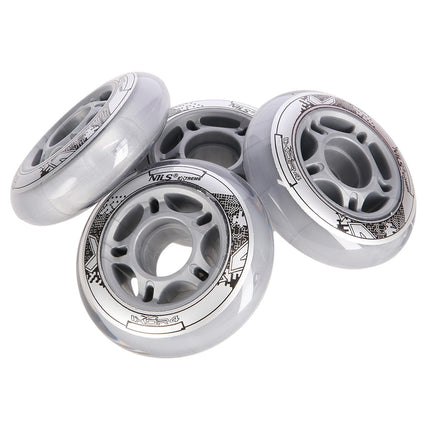 Transparent PU Skateboard Wheels, 70x24mm, 82A, Set of 4