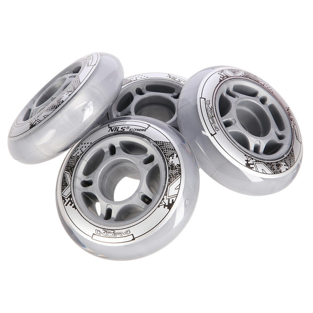 Transparent PU Skateboard Wheels, 70x24mm, 82A, Set of 4