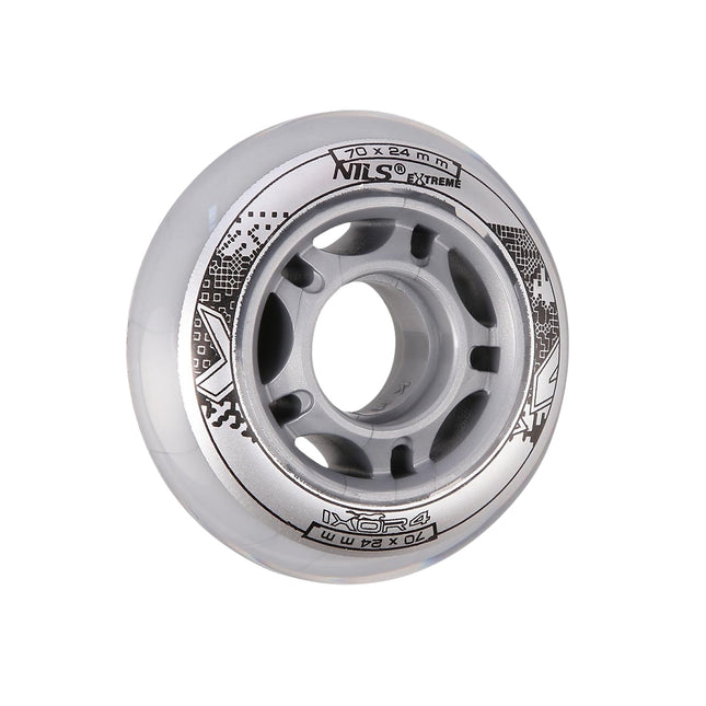 Transparent PU Skateboard Wheels, 70x24mm, 82A, Set of 4