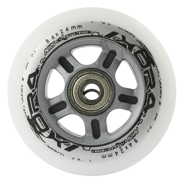 Transparent PU Skateboard Wheels, 84x24mm, 82A, Set of 4