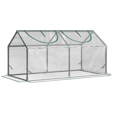 Transparent PVC greenhouse with window - 120x60x60 cm
