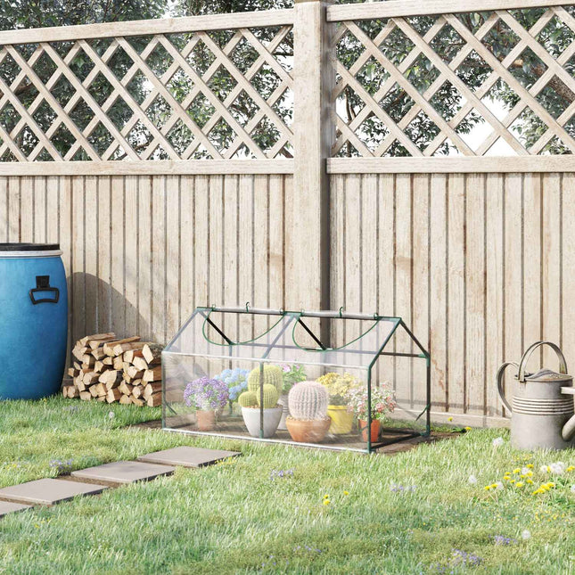 Transparent PVC greenhouse with window - 120x60x60 cm